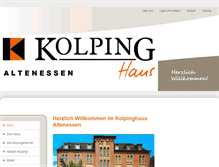 Tablet Screenshot of kolpinghaus-altenessen.de